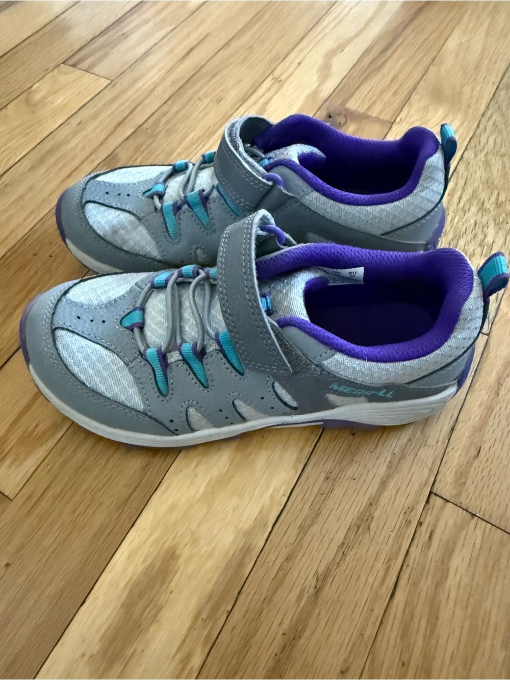 Merrell Kids Gray and Purple Rugged Sneakers